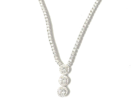 White Cubic Zirconia Silver Earring