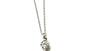 A Silver White CZ Stone Heart Necklace