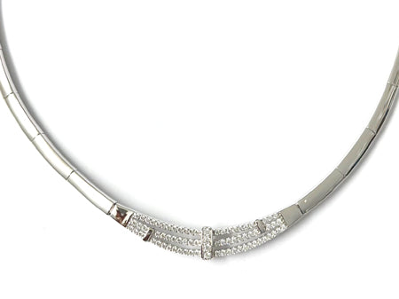 A White Cubic Zirconia Necklace.