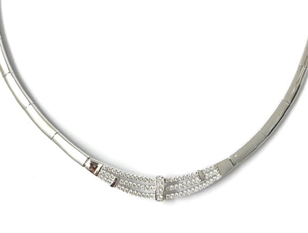 A White Cubic Zirconia Necklace.