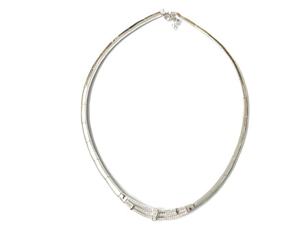 A White Cubic Zirconia Necklace.