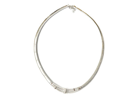 A White Cubic Zirconia Necklace.
