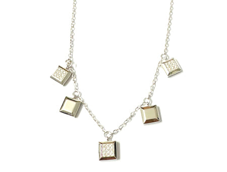 White Cubic Zirconia Silver Earring.