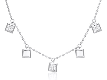 A Silver Cubic Zirconia Necklace