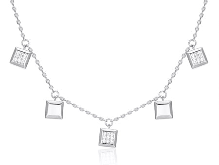 A Silver Cubic Zirconia Necklace