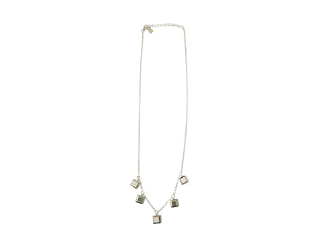 A Silver Cubic Zirconia Necklace