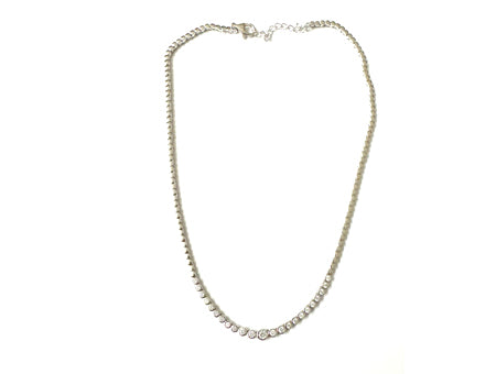 A White Cubic Zirconia Silver Necklace