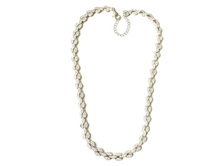 A White Cubic Zirconia Silver Necklace