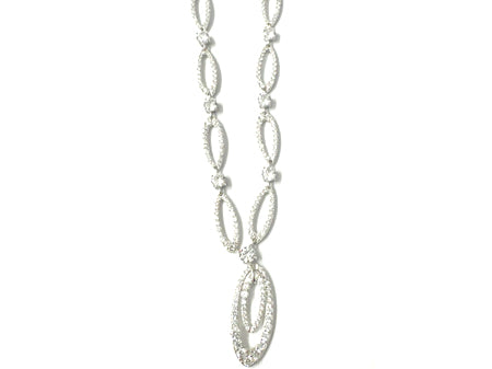 A Silver White CZ Necklace