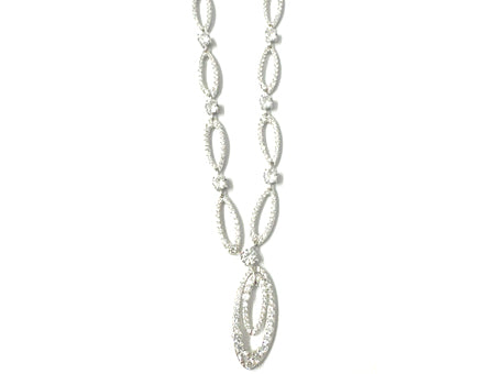 A Silver White CZ Necklace