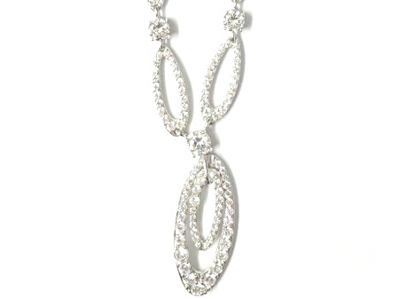 A Silver White CZ Necklace