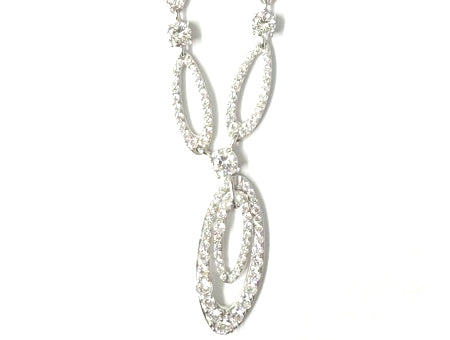 A Silver White CZ Necklace