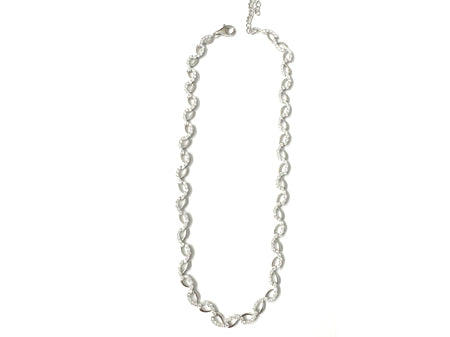 A Silver White CZ Necklace