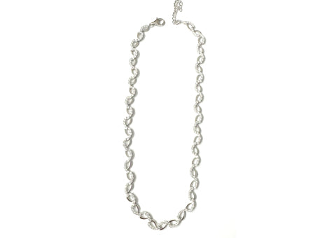 A Silver White CZ Necklace