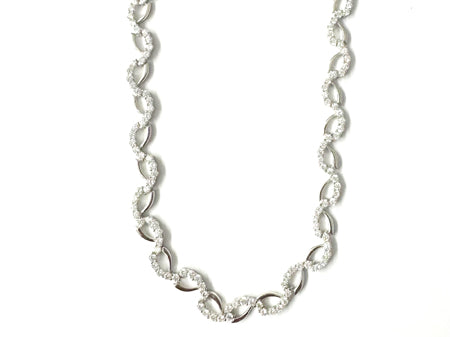 A Silver White CZ Necklace
