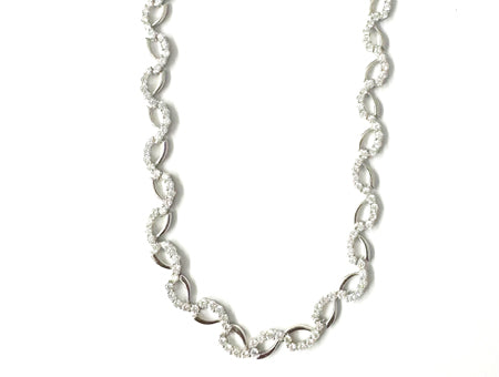 A Silver White CZ Necklace