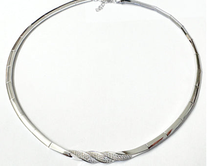 A Silver White CZ Necklace