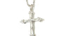 White CZ Silver Cross Necklace