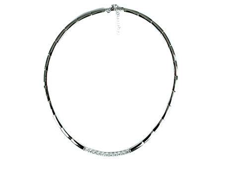 A White Cubic Zirconia Bracelet.