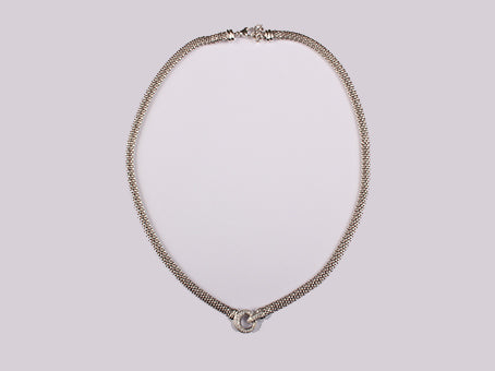 A White Cubic Zirconia Necklace.
