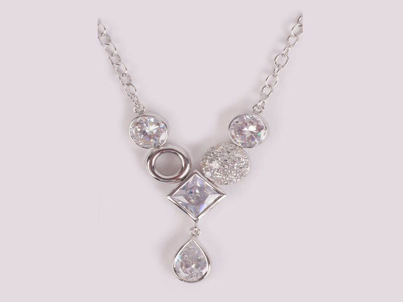 White Cubic Zirconia Necklace