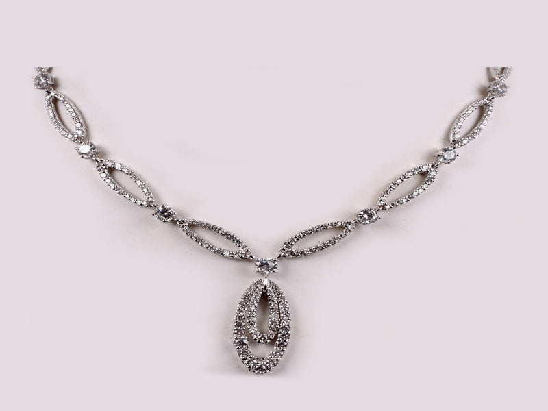 White Cubic Zirconia Necklace