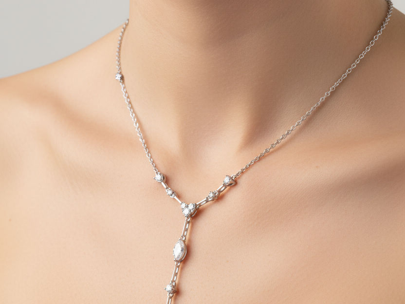 White Cubic Zirconia Necklace