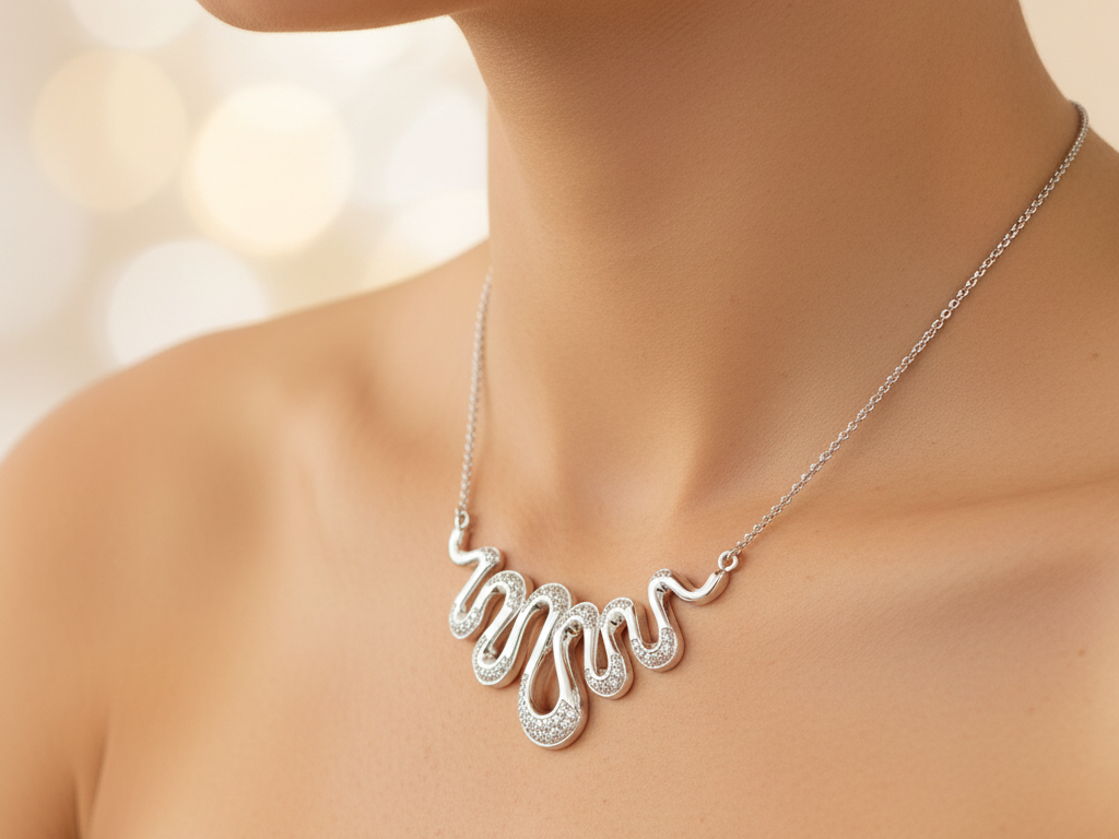 White Cubic Zirconia Necklace
