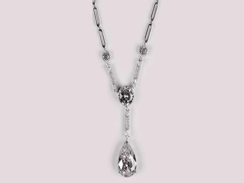 White Cubic Zirconia Necklace