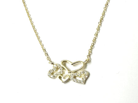 Yellow Plated on Silver Heart Necklace.