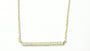 Yellow Plated on Silver CZ Bar Necklace