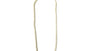Cubic Zirconia Yellow Plated on Silver 2 x 2 Stone Necklace