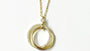 A Silver Yellow Gold Plated white CZ Necklace