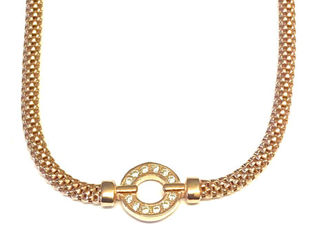New Yellow Gold & Cubic Zirconia Necklace