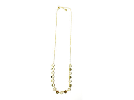 A Yellow Gold Plated Silver Cubic Zirconia Necklace