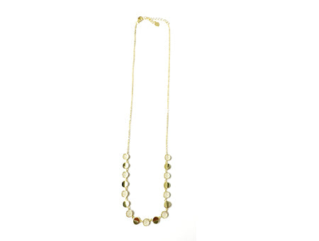A Yellow Gold Plated Silver Cubic Zirconia Necklace