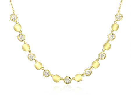 A Yellow Gold Plated Silver Cubic Zirconia Bracelet