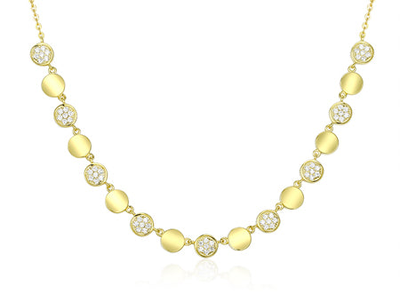 A Yellow Gold Plated Silver Cubic Zirconia Bracelet