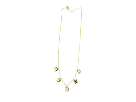 A Yellow Gold Plated Silver Cubic Zirconia Necklace