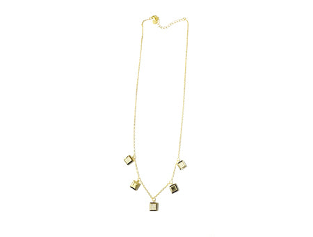 White Cubic Zirconia Gold plated Silver Earring.