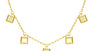 A Yellow Gold Plated Silver Cubic Zirconia Necklace