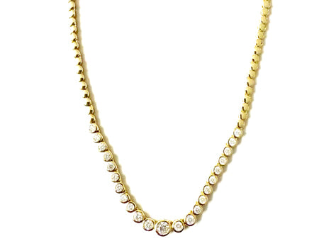 A Yellow Gold Plated Silver Cubic Zirconia Bracelet