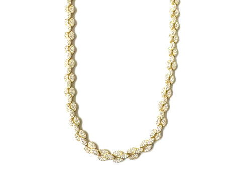 A Yellow Gold Plated Silver Cubic Zirconia Bracelet