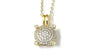 Yellow Plated Silver Cubic Zirconia Necklace (Pendant & Chain)
