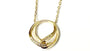A Yellow Gold Plated Silver White CZ Stone Necklace