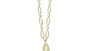 Yellow Plated on Silver White CZ Necklace