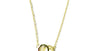 Yellow Plated on Silver White CZ Necklace