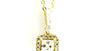 Yellow Plated Silver Necklace With  White Cz Stones
