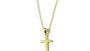Yellow plated Silver Plain Cross pendant and chain