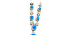 Silver Blue Opal Cz Necklace